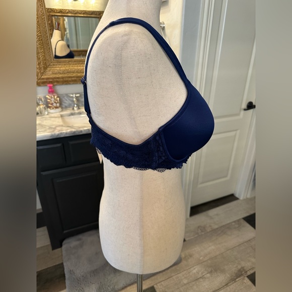 Talbots NWT Gorgeous Vivid Dark Blue with Pretty Lace Sexy and Comfortable - Picture 10 of 13